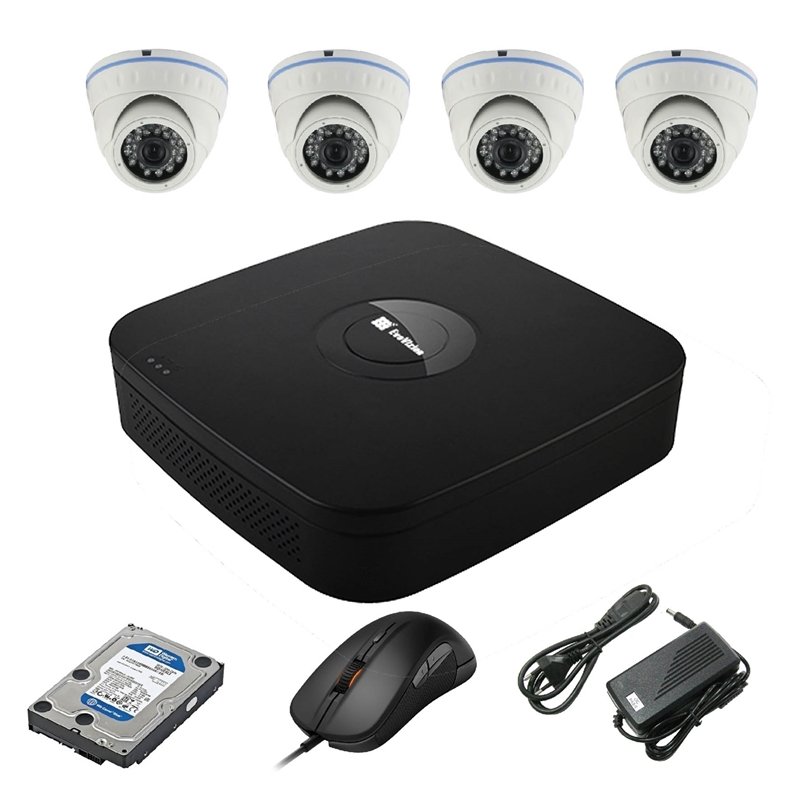 EvoVizion N9 IP-4DOME-M-130 + HDD 2 Тб Комплект видеонаблюдения на 4 камеры